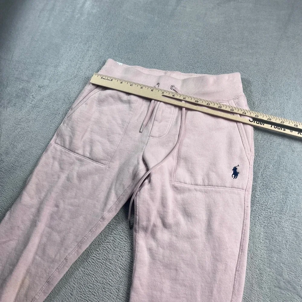 Polo Ralph Lauren Mens XS Pink Fleece Jogger Sweatpants Pony Logo Drawstring